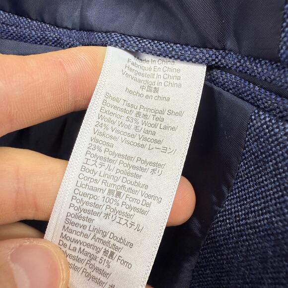 J Crew Blazer Men’s 38 R Blue Thompson Wool Naval University Thompson Preppy NEW - Picture 11 of 12